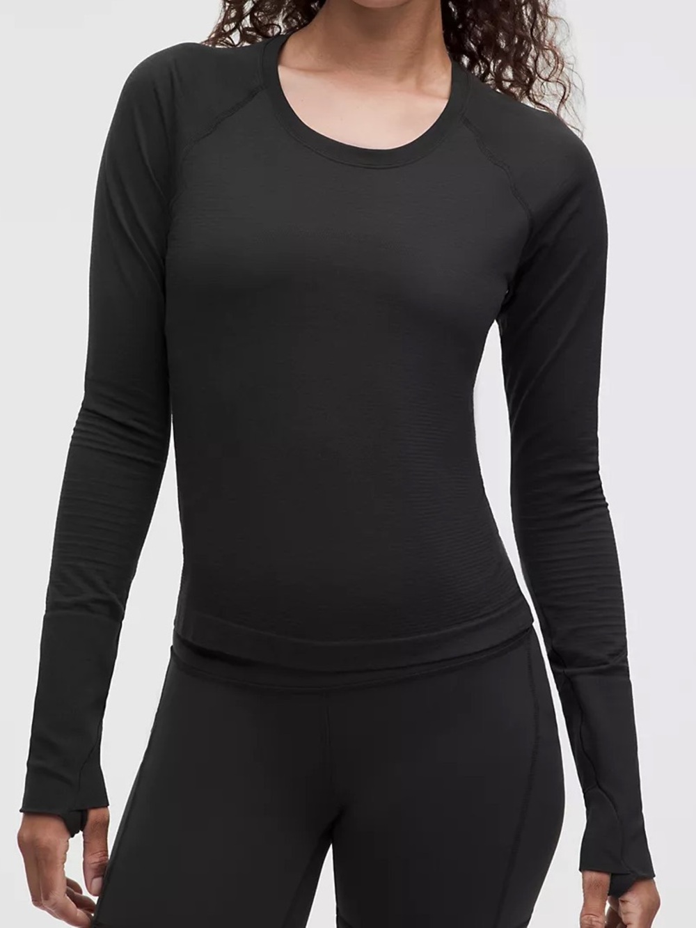 Lululemon Black Race Length Longsleeve Swiftly Tech